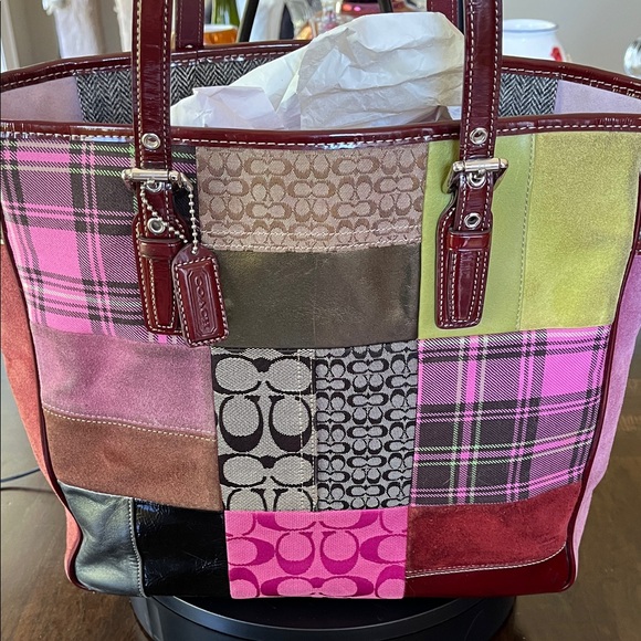 Coach Multicolor Patchwork Tote - Picture 1 of 16